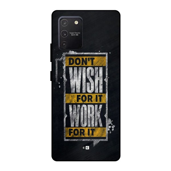 Wish Work Metal Back Case for Galaxy S10 Lite