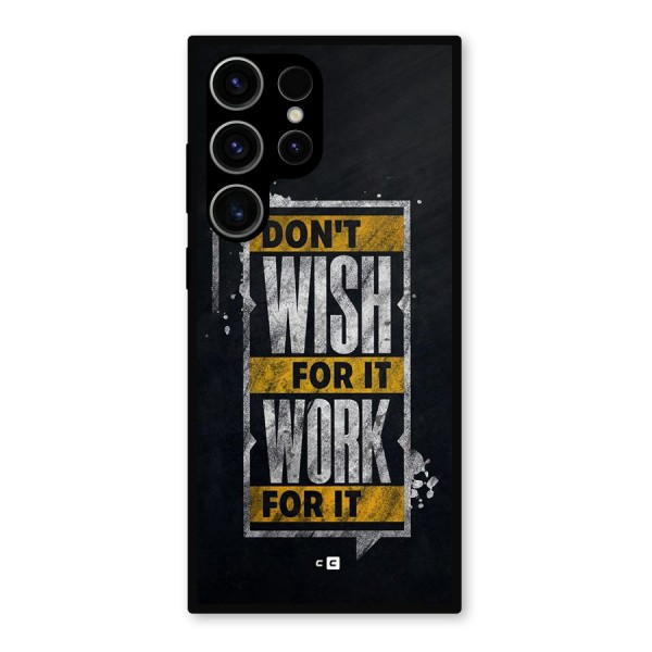Wish Work Metal Back Case for Galaxy S23 Ultra