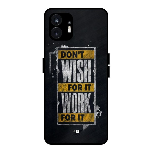 Wish Work Metal Back Case for Nothing Phone 2