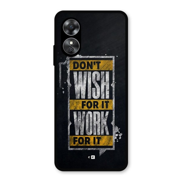 Wish Work Metal Back Case for Oppo A17