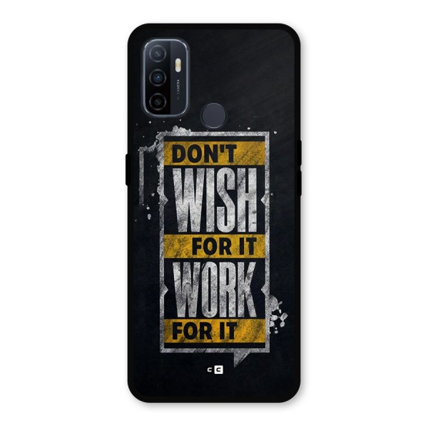 Wish Work Metal Back Case for Oppo A53