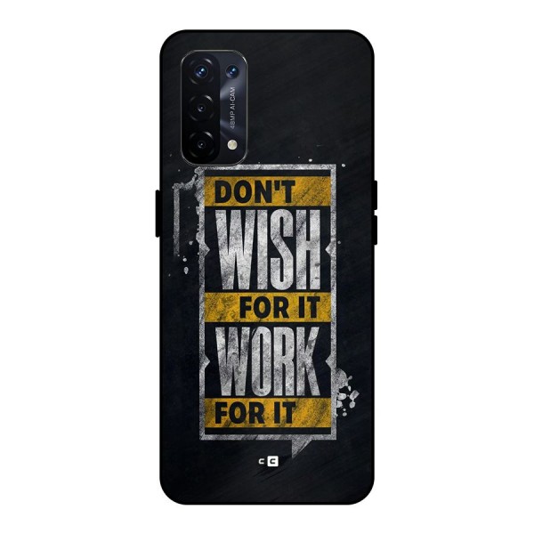 Wish Work Metal Back Case for Oppo A74 5G