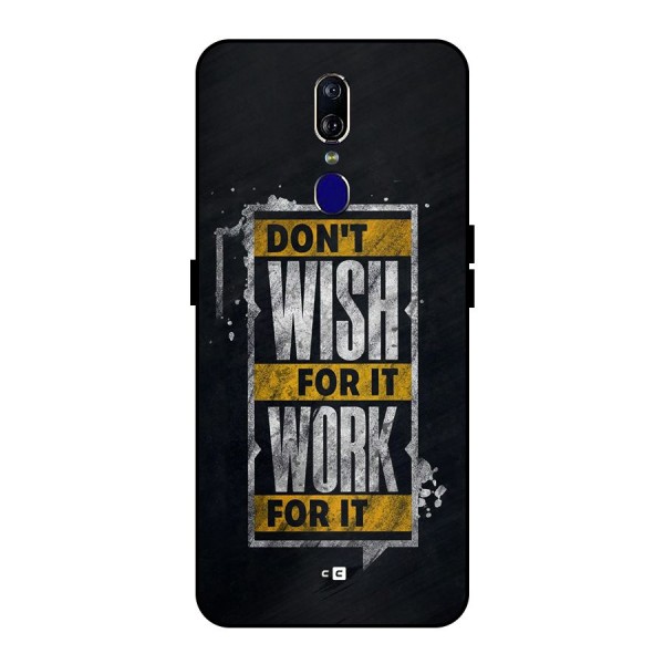 Wish Work Metal Back Case for Oppo F11