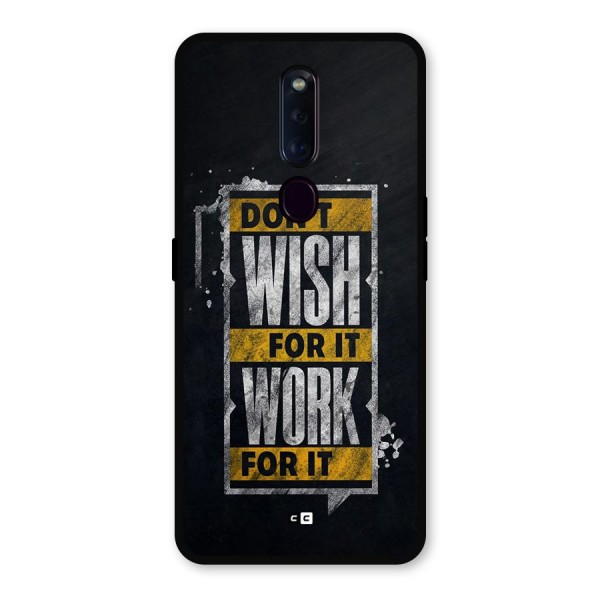 Wish Work Metal Back Case for Oppo F11 Pro