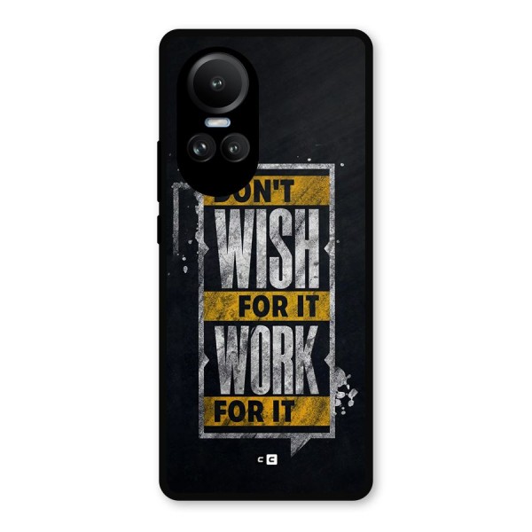 Wish Work Metal Back Case for Oppo Reno10 Pro