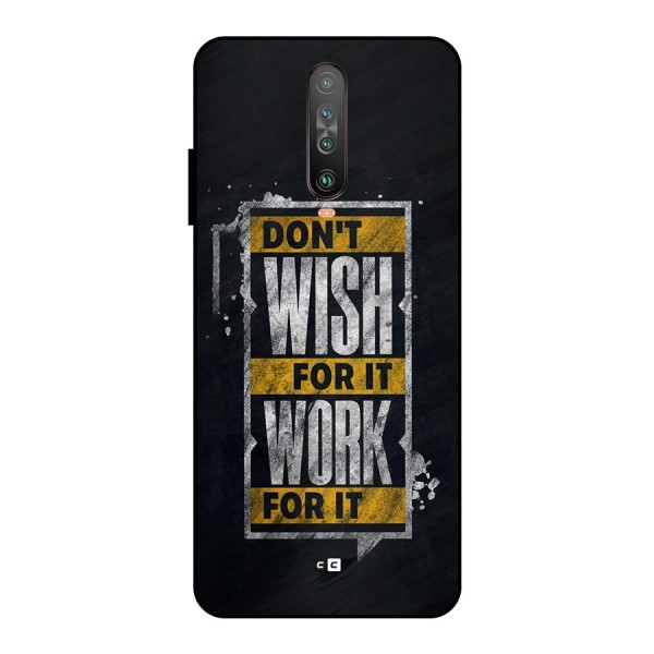 Wish Work Metal Back Case for Poco X2