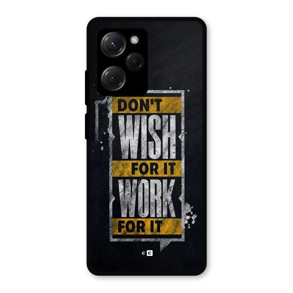 Wish Work Metal Back Case for Poco X5 Pro