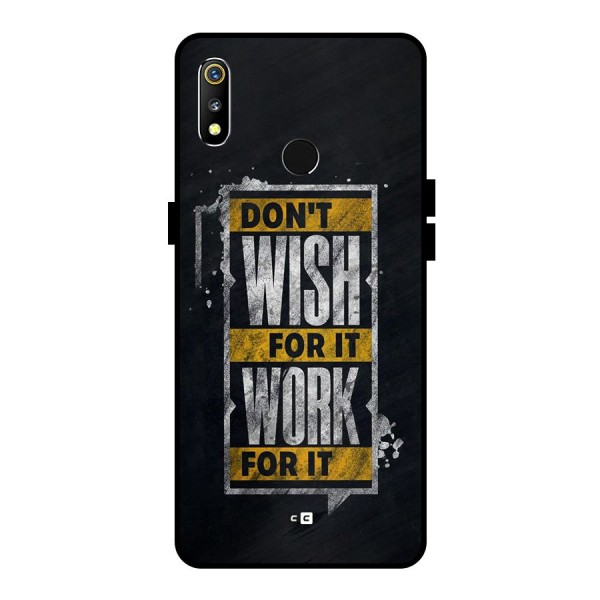 Wish Work Metal Back Case for Realme 3