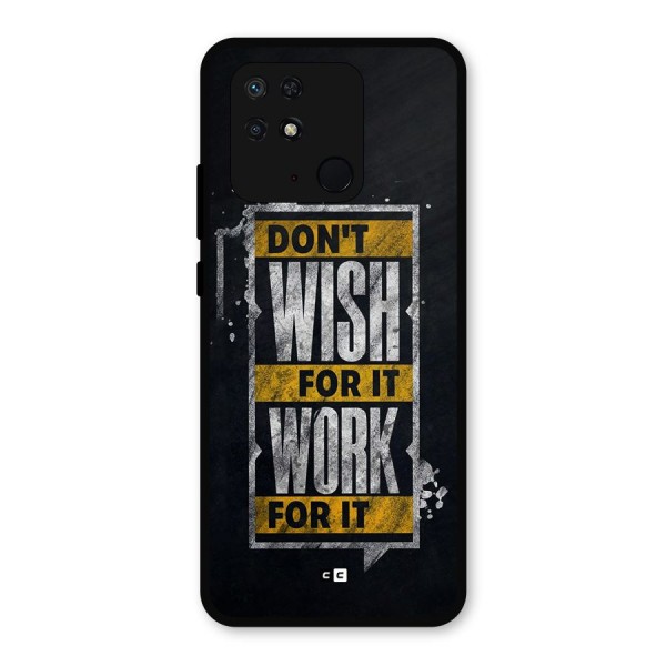 Wish Work Metal Back Case for Redmi 10