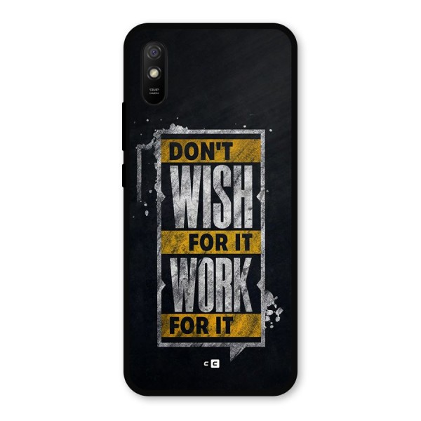 Wish Work Metal Back Case for Redmi 9i