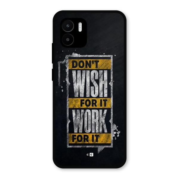 Wish Work Metal Back Case for Redmi A1