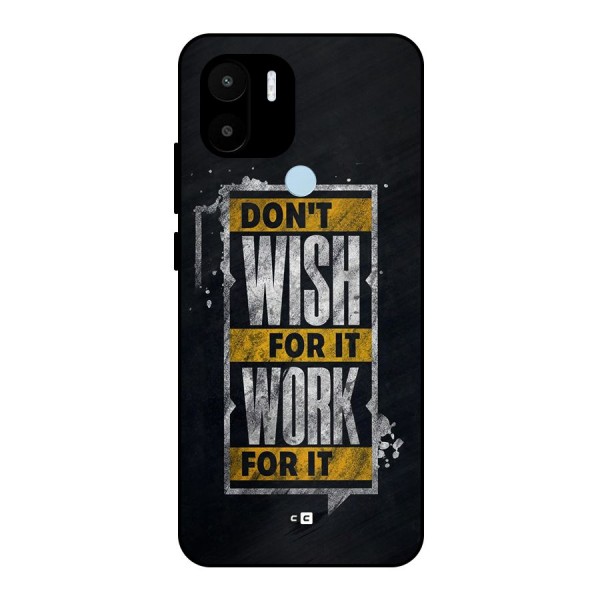 Wish Work Metal Back Case for Redmi A1 Plus
