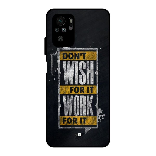 Wish Work Metal Back Case for Redmi Note 10