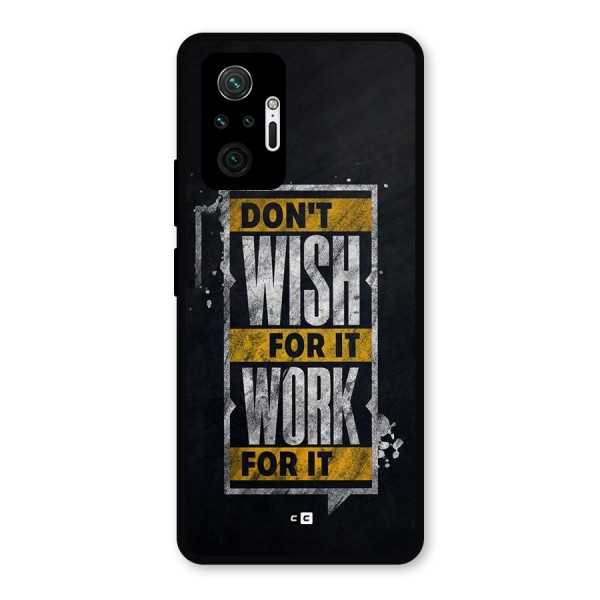 Wish Work Metal Back Case for Redmi Note 10 Pro