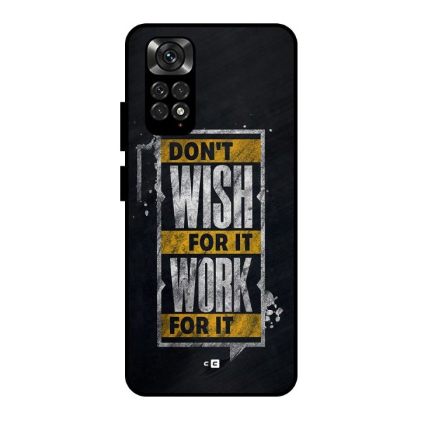 Wish Work Metal Back Case for Redmi Note 11 Pro