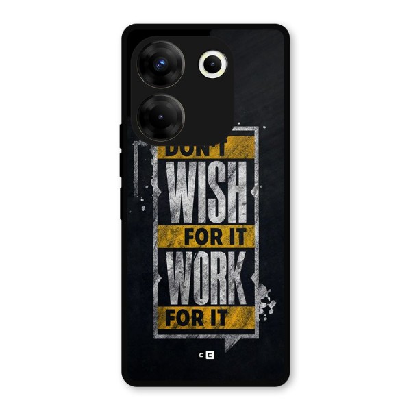 Wish Work Metal Back Case for Tecno Camon 20