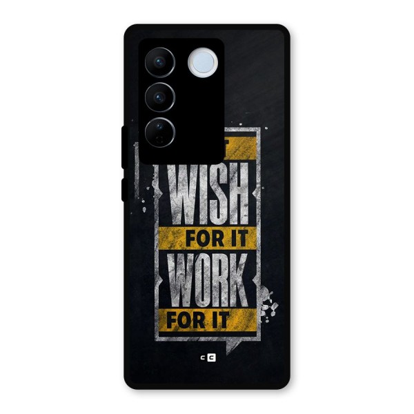 Wish Work Metal Back Case for Vivo V27 Pro