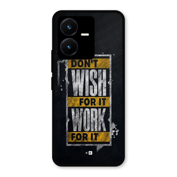 Wish Work Metal Back Case for Vivo Y22s