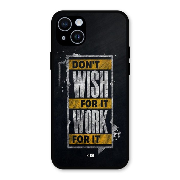 Wish Work Metal Back Case for iPhone 14
