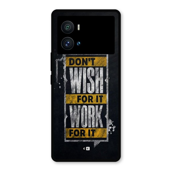 Wish Work Metal Back Case for iQOO 9 Pro