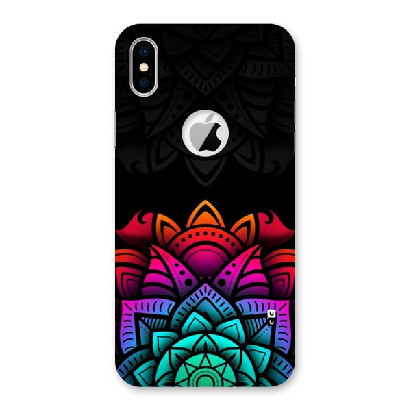 Wonderful Floral Back Case for iPhone XS Logo Cut