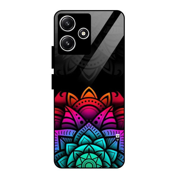 Wonderful Floral Glass Back Case for Poco M6 Pro