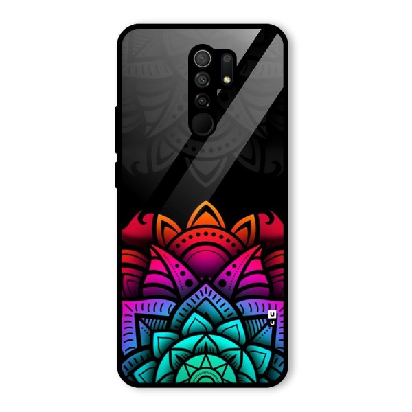 Wonderful Floral Glass Back Case for Redmi 9 Prime