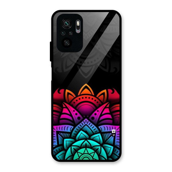 Wonderful Floral Glass Back Case for Redmi Note 10S