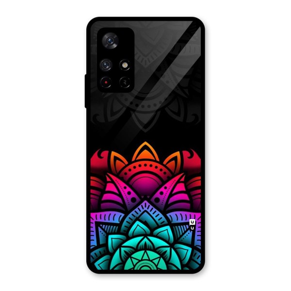 Wonderful Floral Glass Back Case for Redmi Note 11T 5G