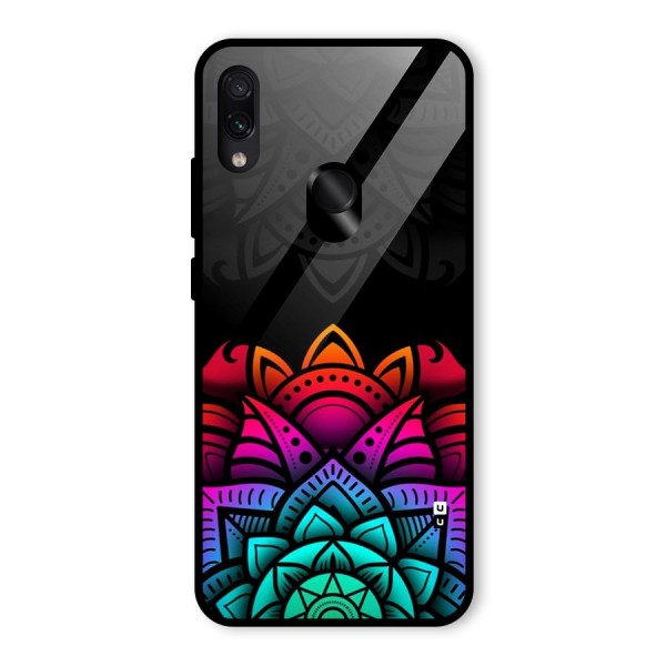 Wonderful Floral Glass Back Case for Redmi Note 7S