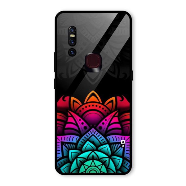 Wonderful Floral Glass Back Case for Vivo V15