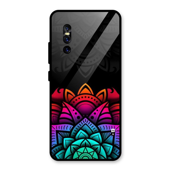 Wonderful Floral Glass Back Case for Vivo V15 Pro