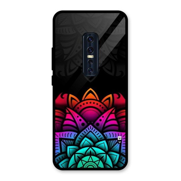 Wonderful Floral Glass Back Case for Vivo V17 Pro