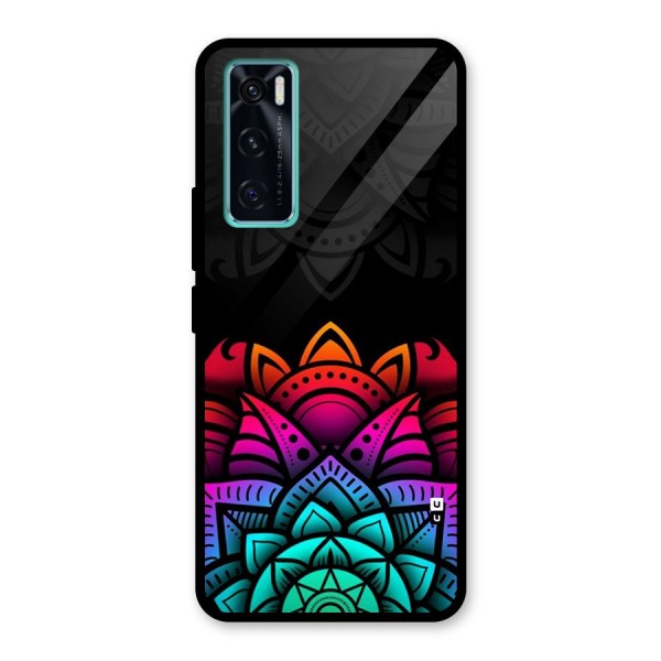 Wonderful Floral Glass Back Case for Vivo V20 SE