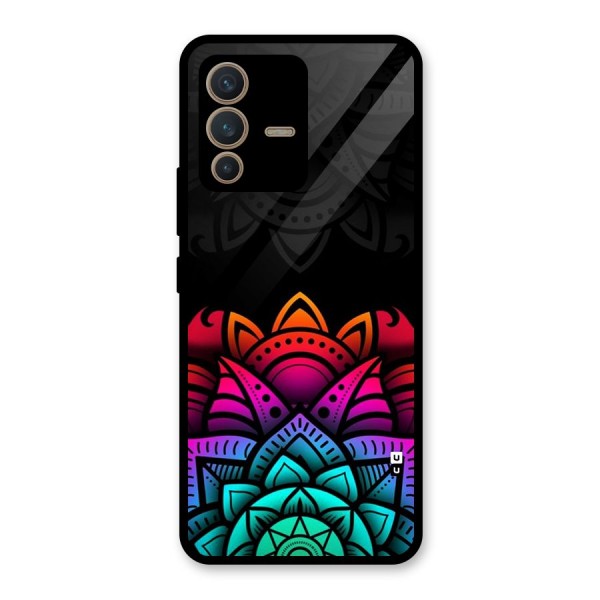 Wonderful Floral Glass Back Case for Vivo V23 5G