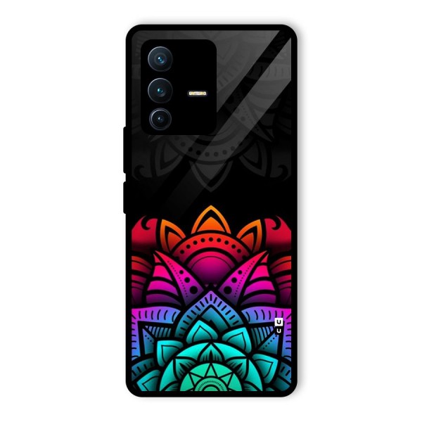 Wonderful Floral Glass Back Case for Vivo V23 Pro