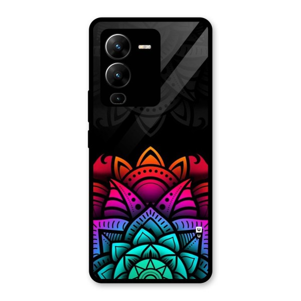 Wonderful Floral Glass Back Case for Vivo V25 Pro