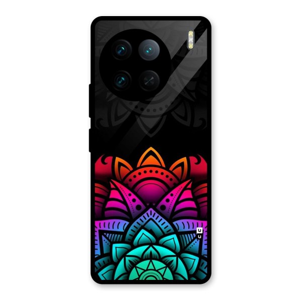 Wonderful Floral Glass Back Case for Vivo X90 Pro