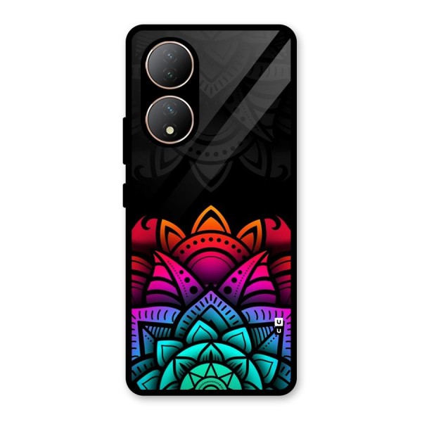 Wonderful Floral Glass Back Case for Vivo Y100A