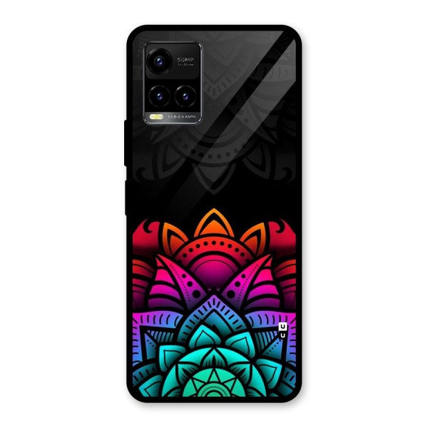 Wonderful Floral Glass Back Case for Vivo Y21G