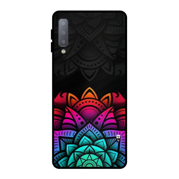 Wonderful Floral Metal Back Case for Galaxy A7 (2018)