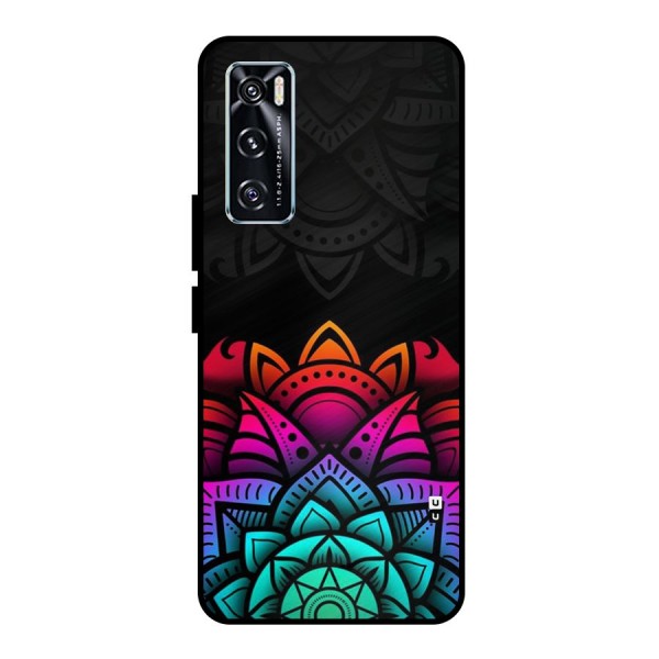 Wonderful Floral Metal Back Case for Vivo V20 SE