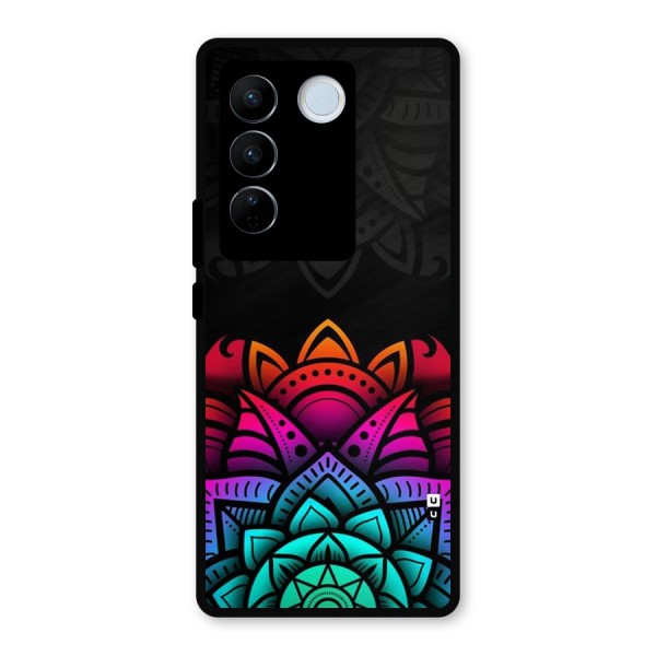 Wonderful Floral Metal Back Case for Vivo V27 Pro