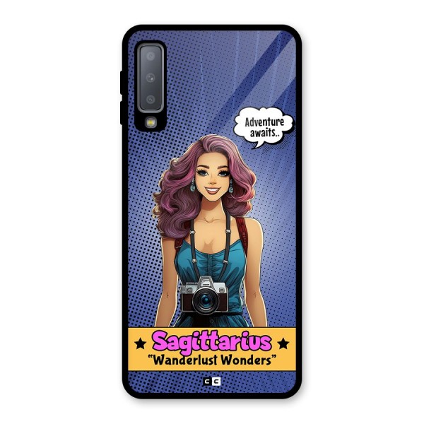 Wonderful Sagittarius Glass Back Case for Galaxy A7 (2018)