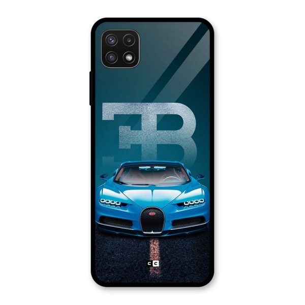 Wonderful Supercar Glass Back Case for Galaxy A22 5G