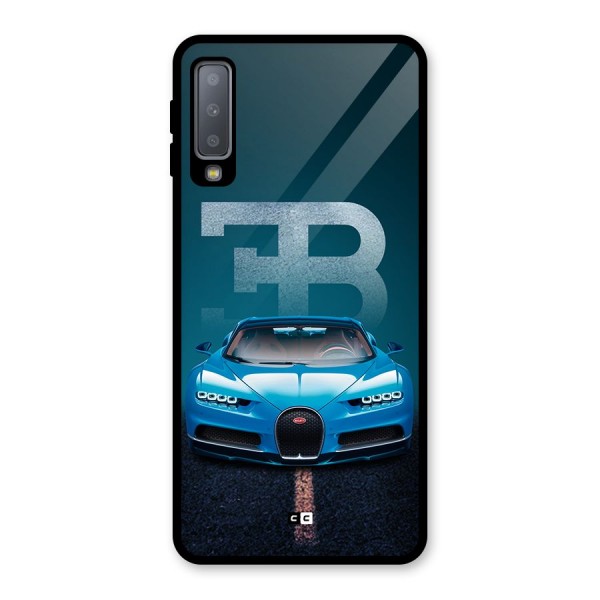 Wonderful Supercar Glass Back Case for Galaxy A7 (2018)