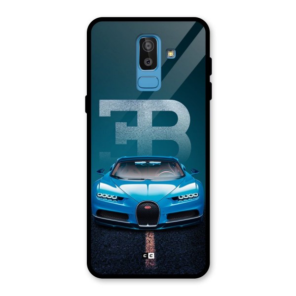 Wonderful Supercar Glass Back Case for Galaxy J8