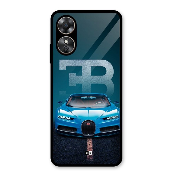 Wonderful Supercar Glass Back Case for Oppo A17