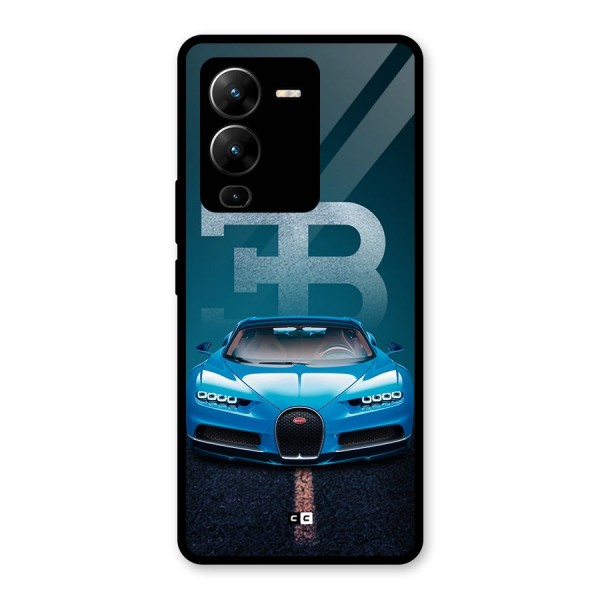 Wonderful Supercar Glass Back Case for Vivo V25 Pro