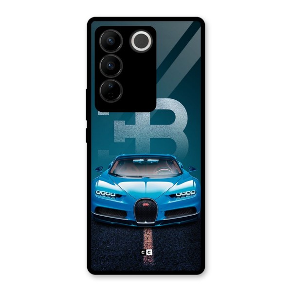 Wonderful Supercar Glass Back Case for Vivo V27 Pro